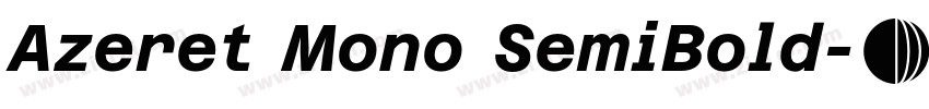 Azeret Mono SemiBold字体转换